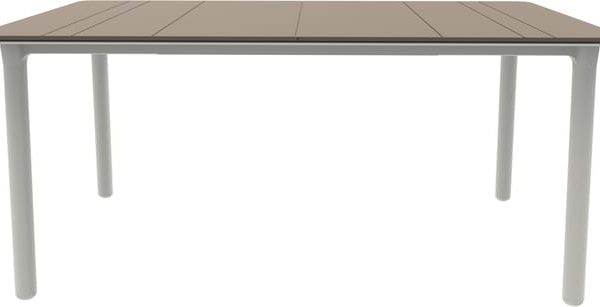 Mesa de resina NOA 160X90 CHOCOLATE/BRANCO