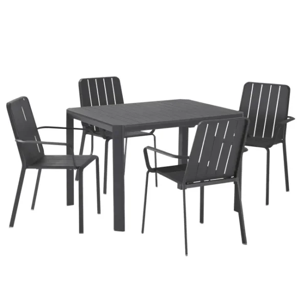 Mesa de alumínio NATERIAL IDAHO 110/162X82CM ANTRACITE