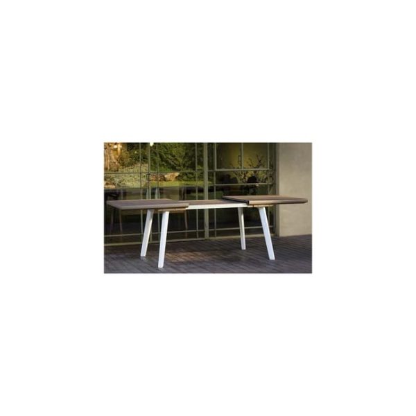 Mesa extensível de jardim em resina antracite Keter Harmony